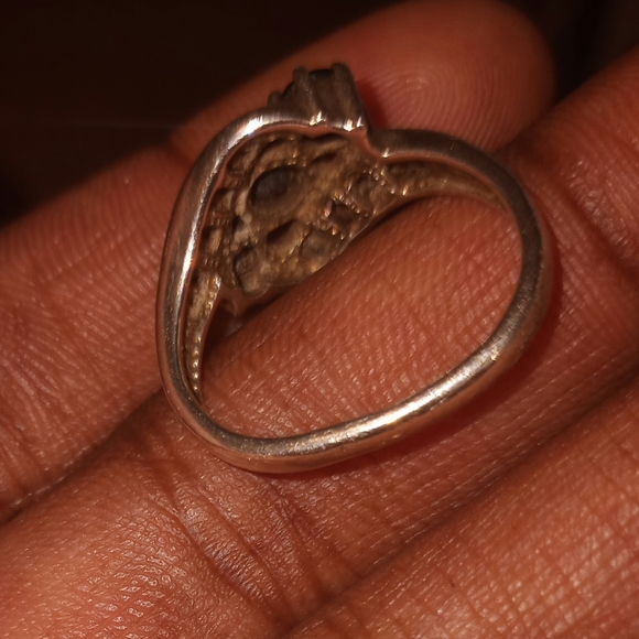 vintage blue sapphire diamond ring - Picture 3 of 3